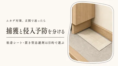 ムカデ粘着シートと置き型忌避剤をレビュー数順で比較｜玄関の靴箱・たたきの選び方