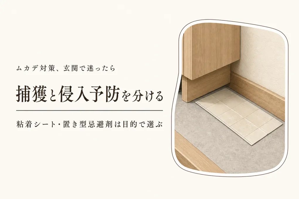 ムカデ粘着シートと置き型忌避剤をレビュー数順で比較｜玄関の靴箱・たたきの選び方