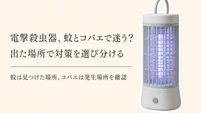室内用の電撃殺虫器は蚊とコバエのどちら向き？発生場所で選ぶ目安