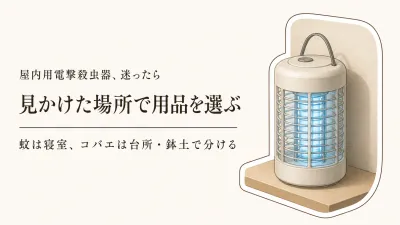室内用の電撃殺虫器は蚊とコバエのどちら？楽天レビュー数を手がかりに発生場所で選ぶ