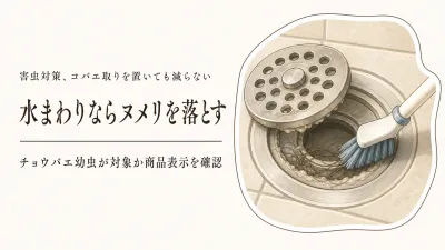 コバエ取りを置いても減らないのはなぜ？チョウバエ向け排水口対策用品の選び方