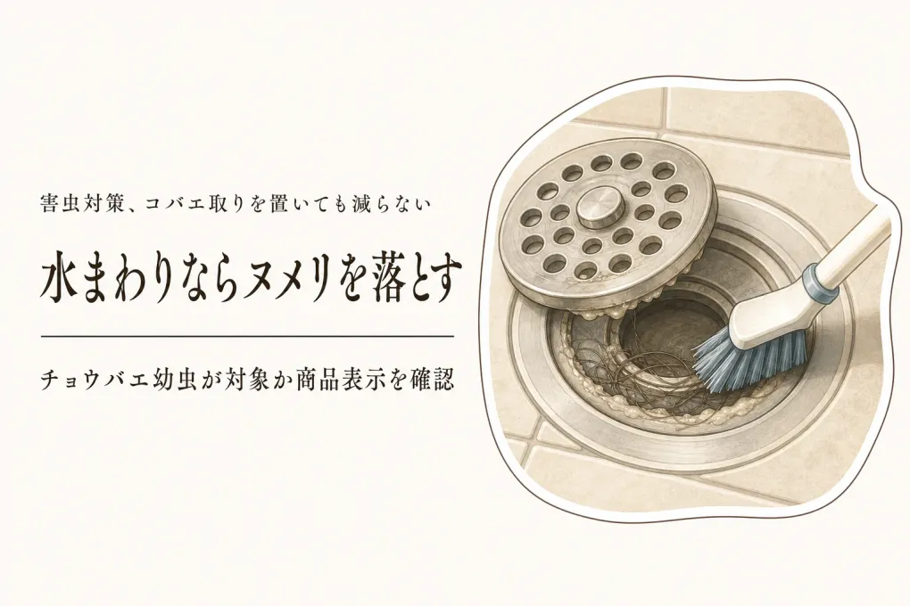 コバエ取りを置いても減らないのはなぜ？チョウバエ向け排水口対策用品の選び方