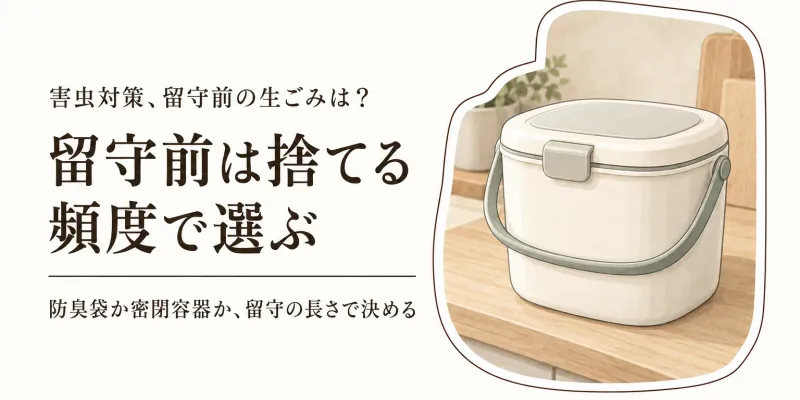 年末年始に家を空ける前の生ごみ対策｜生ごみ密閉容器と防臭袋を捨てる頻度で選ぶ